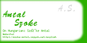 antal szoke business card